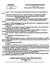 Kỳ thi học sinh giỏi lớp 8 năm học 2010 - 2011 môn Hoá Học